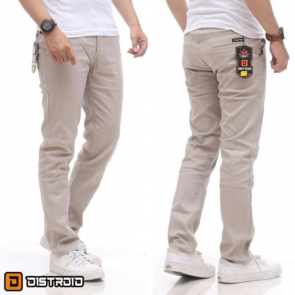 Celana Chino Panjang Pria Cino Pant Panjang Distro Premium Slimfit Kancing Size 28-38