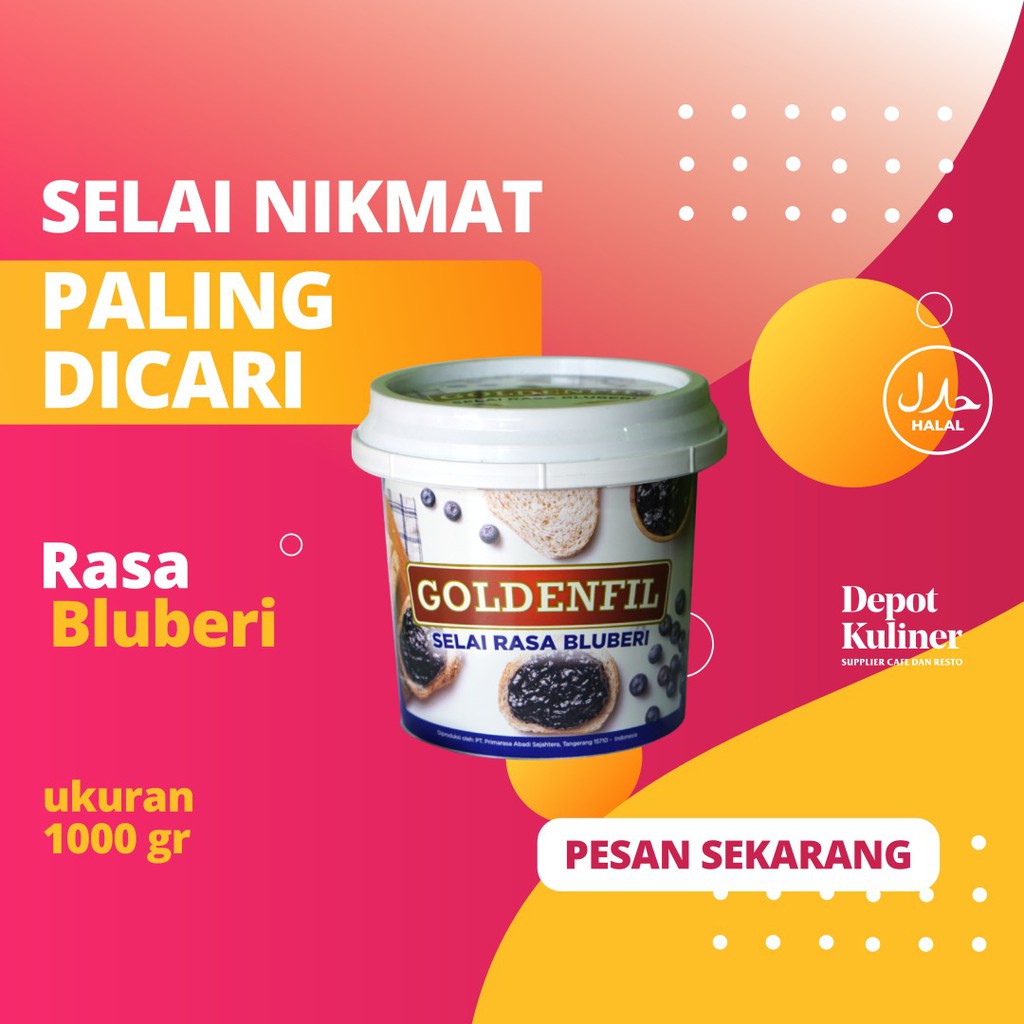 Goldenfil Selai Rasa Bluberi blueberry 1 kg