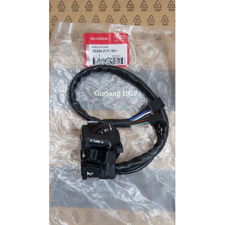 Switch Winker Assy L, Sakelar Sein Kiri New MegaPro Monoshock 35200-KYE-901 Ori Honda Genuine Parts
