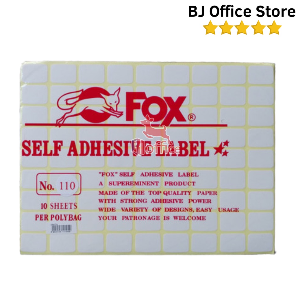 

Kertas / Label Stiker Fox No. 110 ukuran 16 x 22 mm
