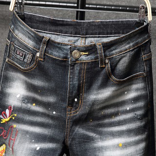  Celana  Jeans  Panjang Model Slim Straight Gaya Kasual Untuk 