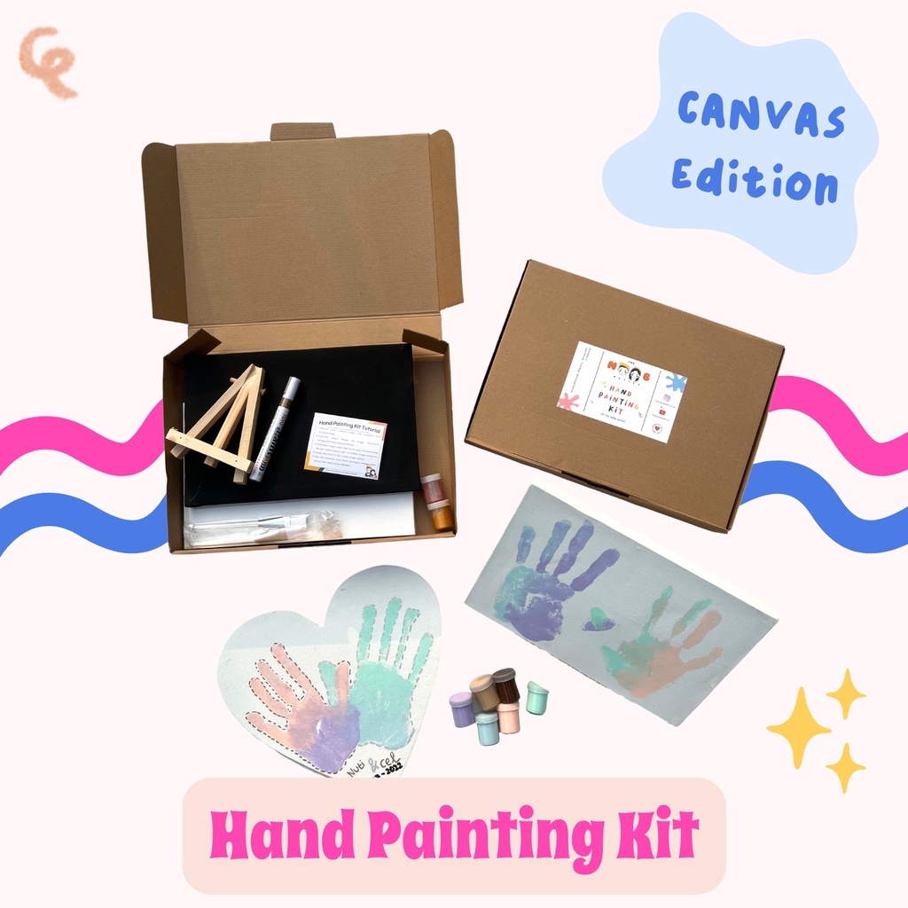 Hand Painting Kit Canvas &amp; Love Canvas By The Noob Artist | Canvas 30x40 cm | Kanvas Lukis Tangan Couple