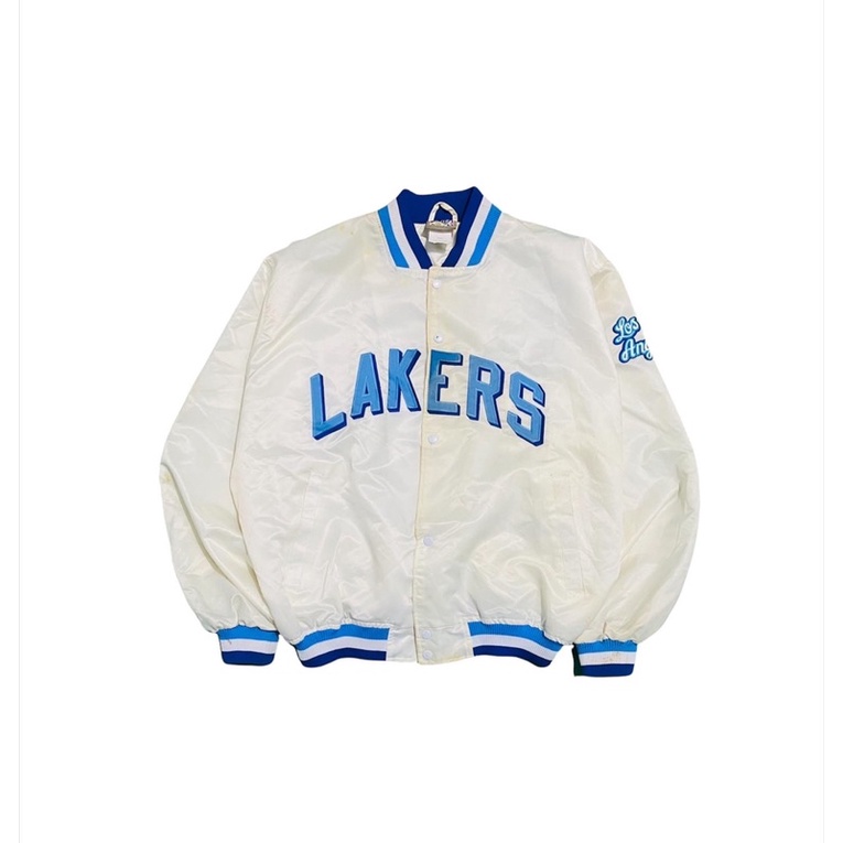 jaket varsity lakers second vintage by hardword classic original not chicago bulls