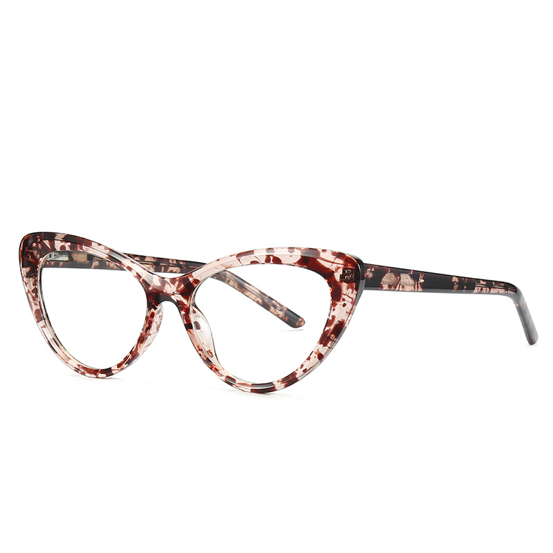 (YUZHU) COD New Fashion Spring TR90 Cat Eye Black Frame Kacamata Anti Biru Untuk Wanita