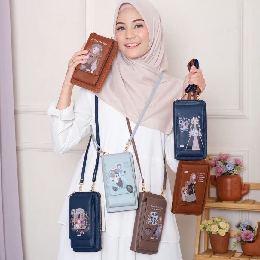 DOMPET HP SWEET CANDY GRATIS NOTE BOOK UNYU MUSLIMAH