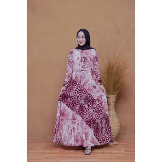 Gamis Twill Rayon Malaman Jumbo Busui // Madongan Series