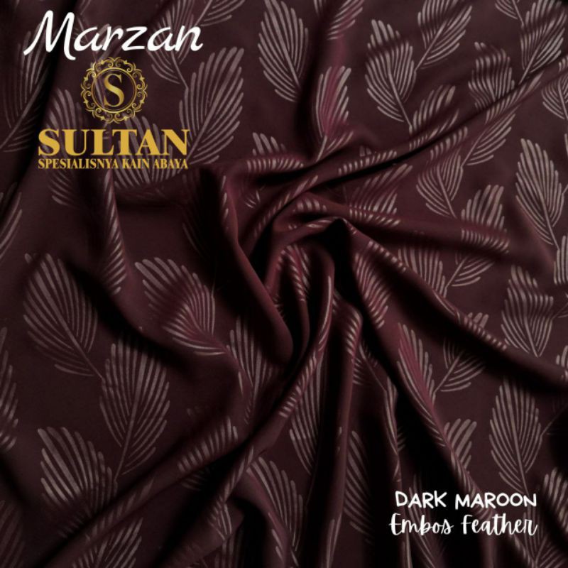 50CM EMBOS FEATHER MARZAN ANTI UV  DARK MAROON KAIN SULTAN