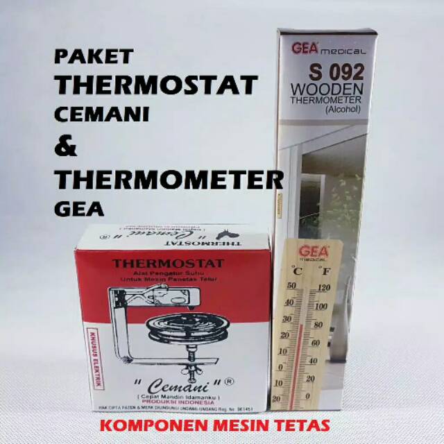 Alat komponen mesin tetas penetas telur termostat cemani dan termometer