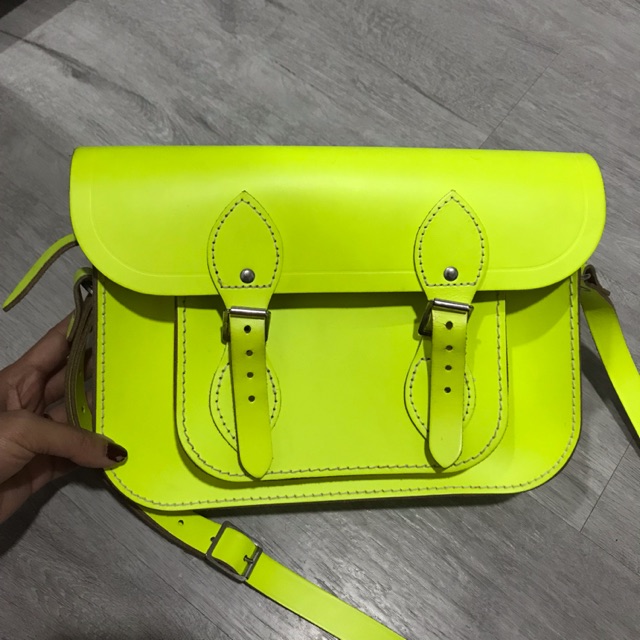 Cambridge satchel neon