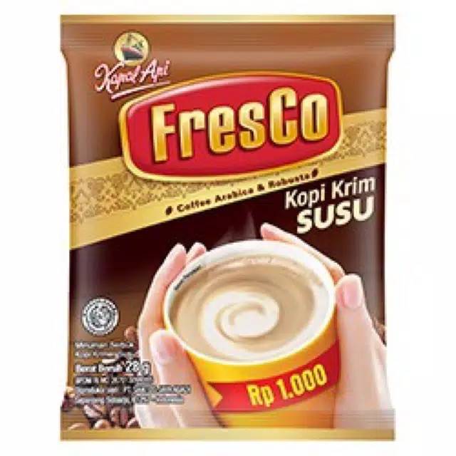 

Kopi fresco / kapal api fresco susu 1 renteng 12 sachet