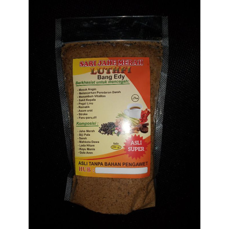 

SARI JAHE MERAH GULA AREN 250 gr