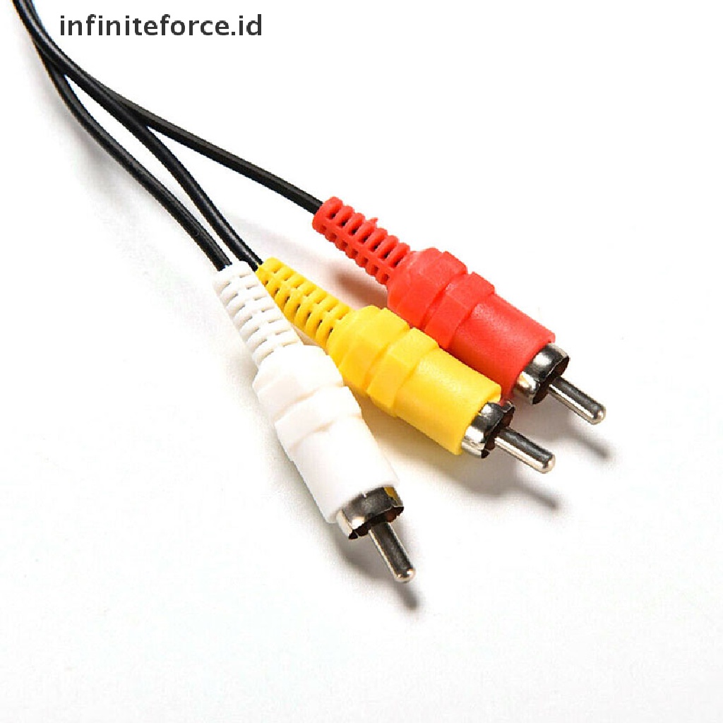 (infiniteforce.id) Kabel Audio Video 3 RCA Flat Untuk Playstation PS PS2 PS3