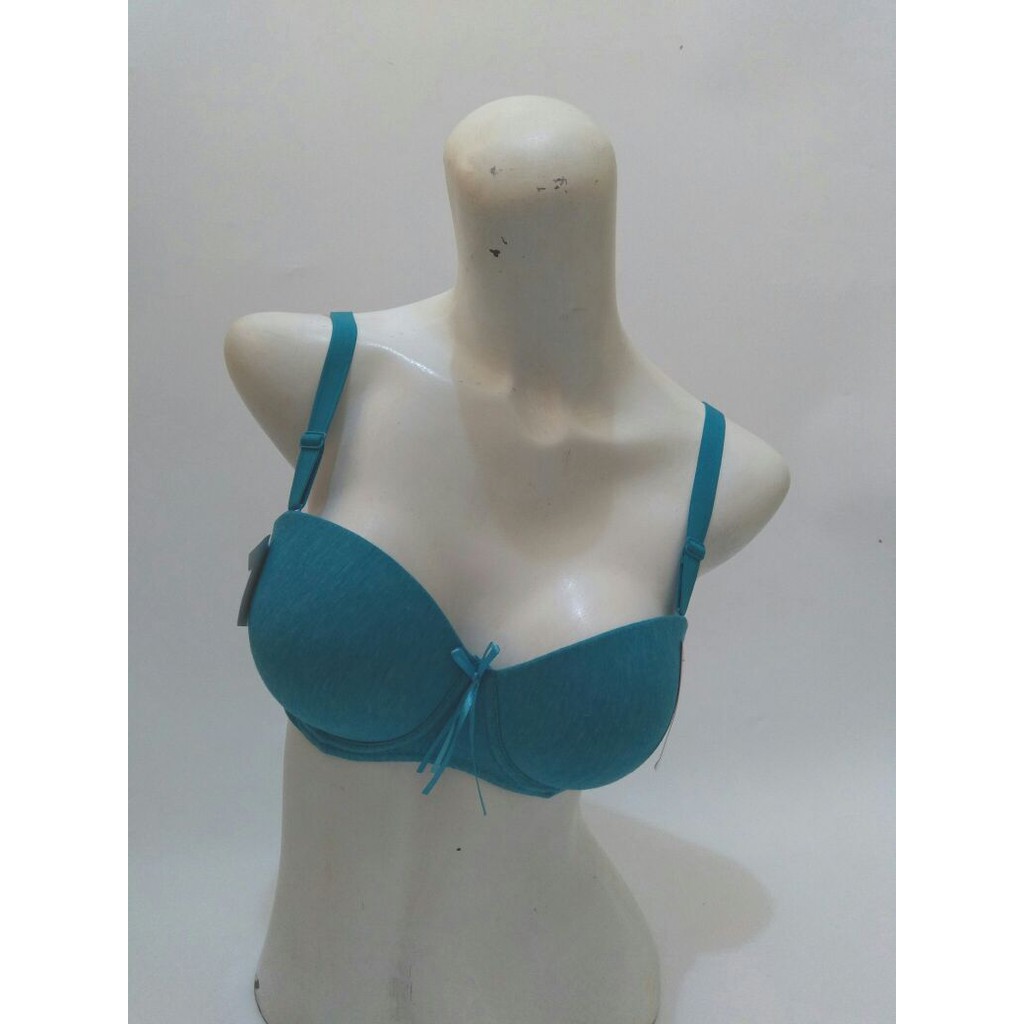 Bra / Bh SOREX 11118 MELANGE BH Busa Kawat HALF CUP setengah polos basic Kait 2 BK