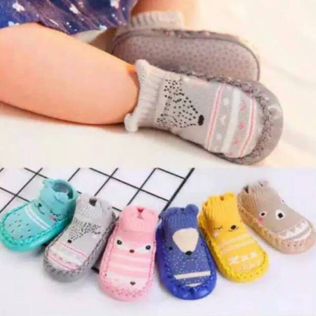 Kaos kaki korea bayi Sepatu Prewalker bayi Anti Slip