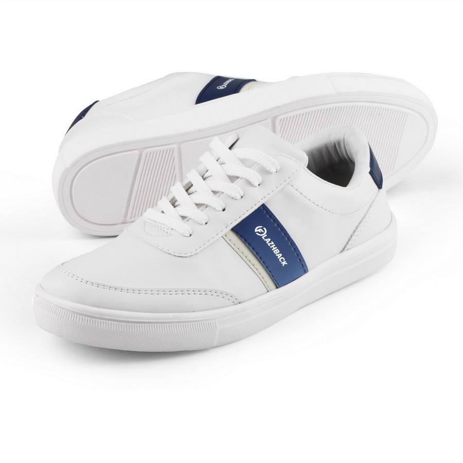 Sepatu Sneakers Putih Pria Cowok Casual F1201 NAZ Amron Store