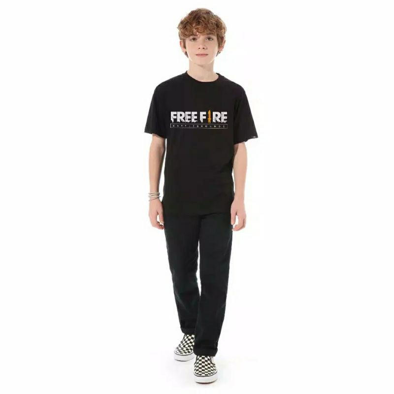 kaos anak anak motif free fire/ kaos impor anak anak