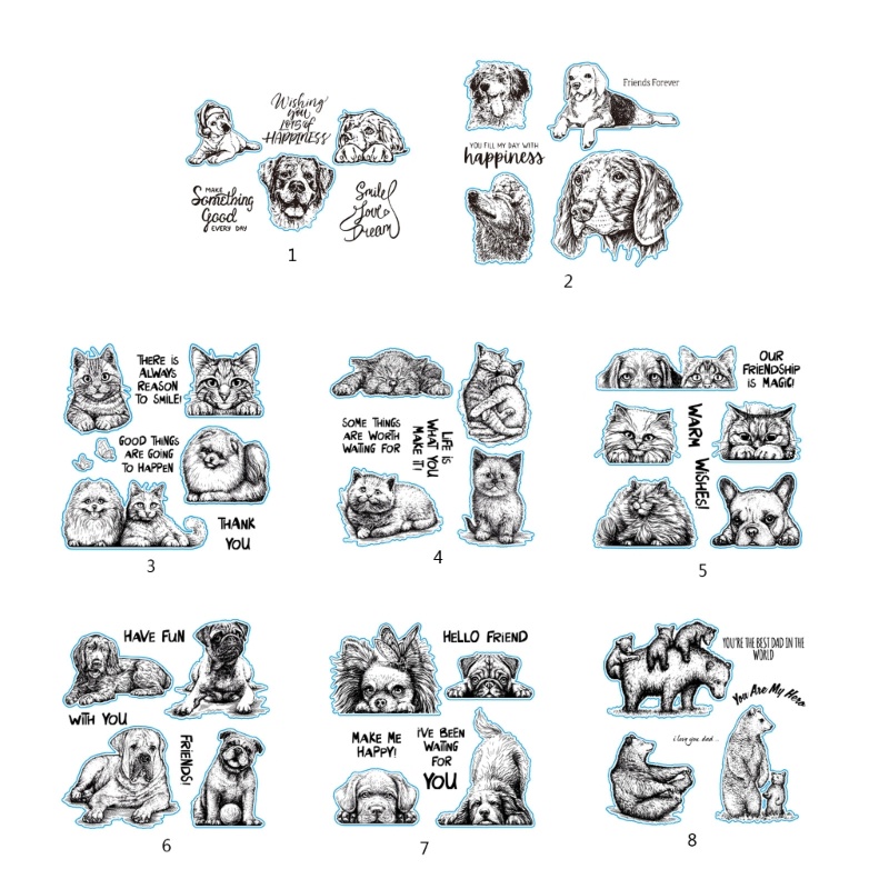 Stempel Silikon Transparan Motif Hewan Untuk Membuat Kartu / Scrapbook / Album Foto / Undangan Pesta