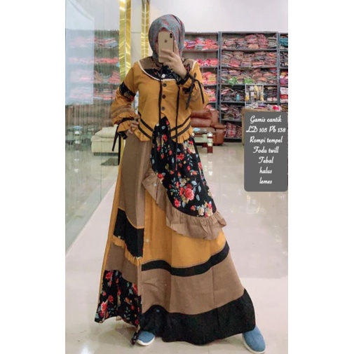 Gamis Inayah Replika Esme Tunika Terbaru Gamis Remaja simpel Terlaris
