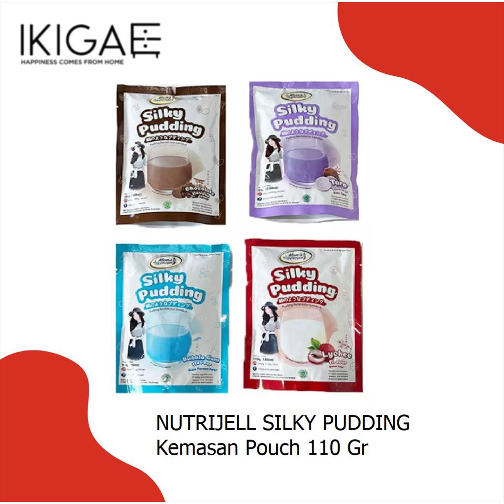 

NUTRIJELL SILKY PUDDING BUBBLE GUM / LECI / TARO KEMASAN POUCH 110 GR