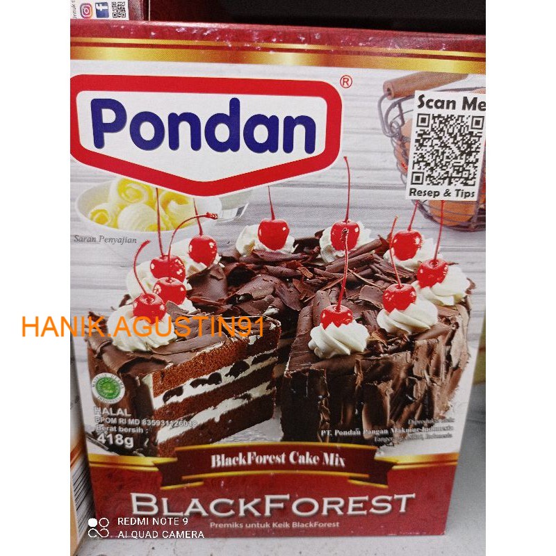 

Pondan Black Forest 418gr SS91