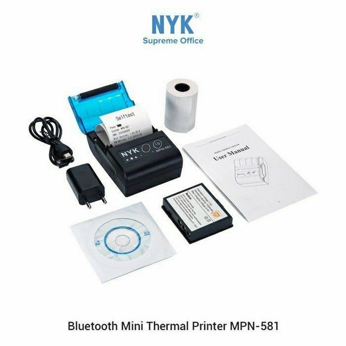 Printer Mini Bluetooth Thermal NYK MPN-581 58mm Label/Kasir/Pos Bisa IOS/Android/Windows