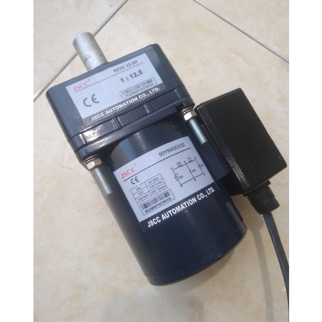 Ac Motor Gearbox JSCC Ratio 1:12.5 40W Baru