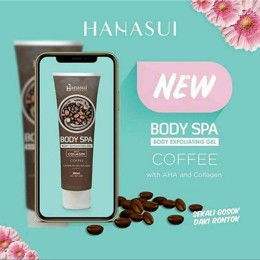 Hanasui Body Spa Peeling Gel Coffee Peluntur Daki BPOM Original