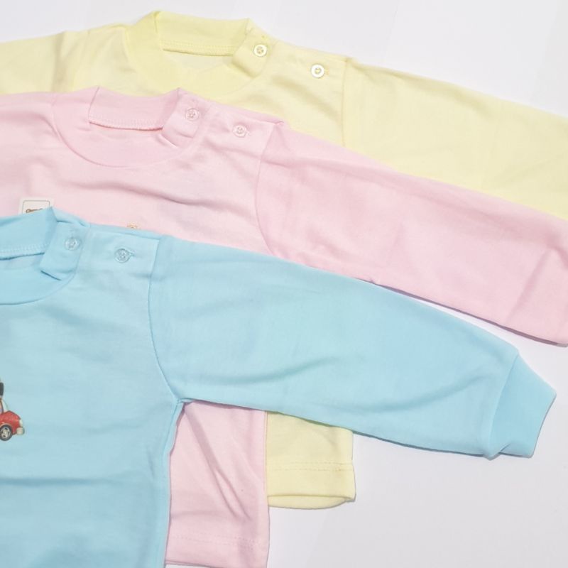 Baju Bayi Lengan Panjang / Kaos Bayi Lengan Panjang / Baju Kaos Bayi Sticker