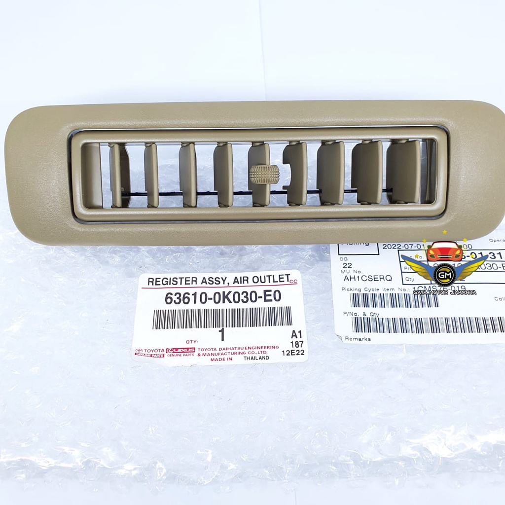 Grill Kisi-Kisi AC Belakang Toyota Fortuner Lama 63610-0K030-E0