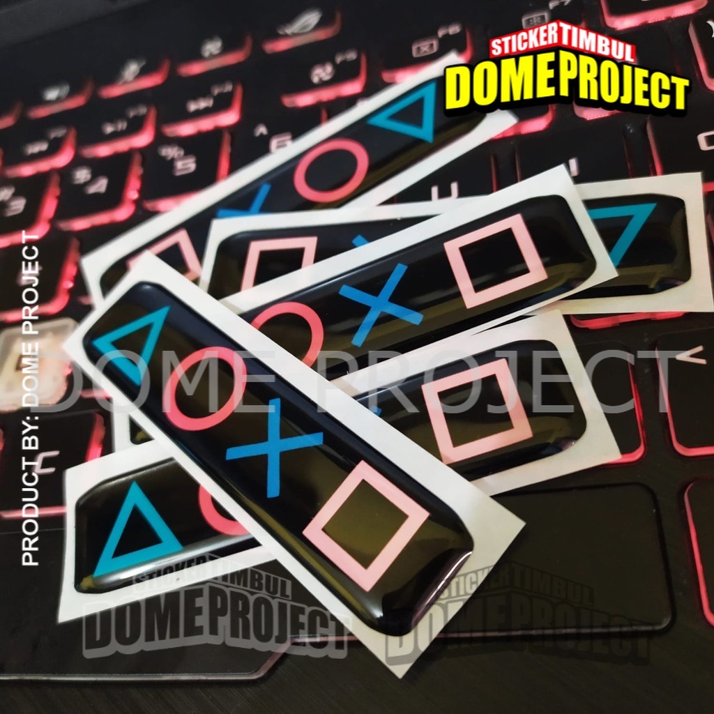 STIKER MOTOR HONDA EMBLEM TIMBUL ESP 3D LOGO PLAYSTATION BUTTON BOX FILTER VARIO BEAT SCOOPY PCX AKSESORIS AESTHETIC KEREN