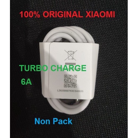 XIAOMI Kabel Data Cable Turbo Charge Type C Redmi Note 9 Pro Original Pack