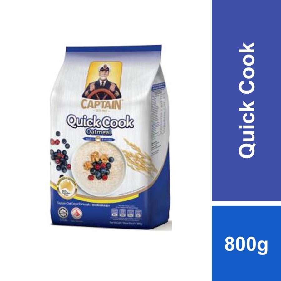 

Captain Oats Quick Cook Oatmeal Biru 800Gram / Australian Oat