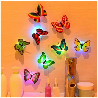 WBS Kupu Kupu LED Tumblr Bercahaya / Dekorasi Butterfly Lampu Hias Berubah 7 Warna Souvenir Pernikahan / SS020