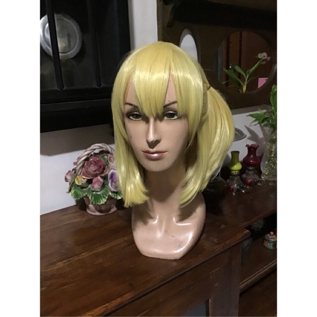 Hitoka Yachi Haikyuu wig Cosplay Bob Blonde Cream