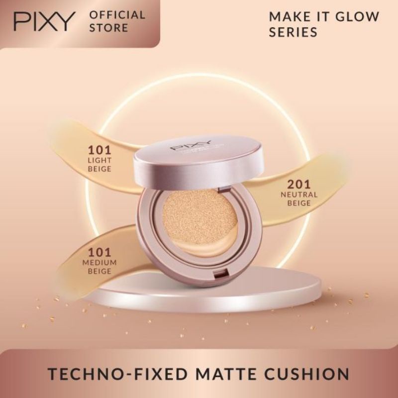 PIXY MAKE IT GLOW TECHNO-FIXED MATTE CUSHION X-FINE TECHNOLOGY SPF 50+ &amp; PA++