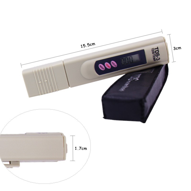 TDS Meter - Alat Ukur Kualitas Air / Hidroponik TDS-3 TDS3 Ppm Temp