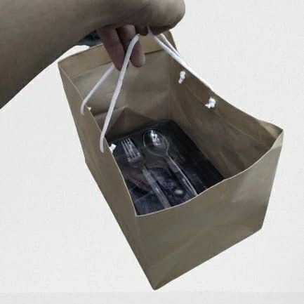 

✨ BISA COD ✨ paper bag persegi panjang tas kertas coklat ukuran (L.17xP.26xT.20)