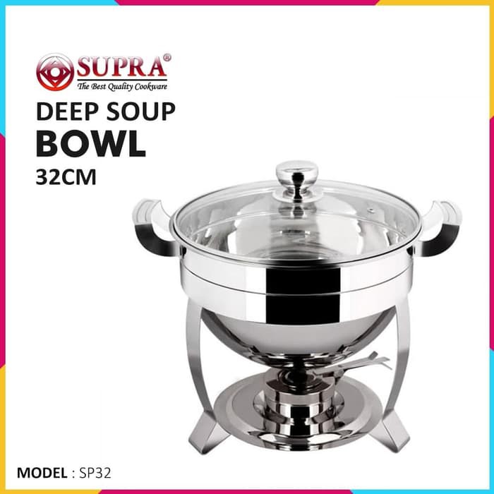 Supra Deep Soup Bowl 32cm (Penghangat Makanan)