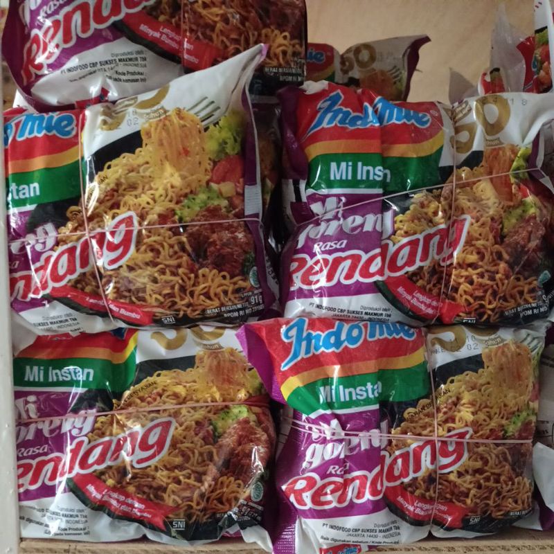 Indomie Goreng/celor /rendang/kari ayam per 5 pcs