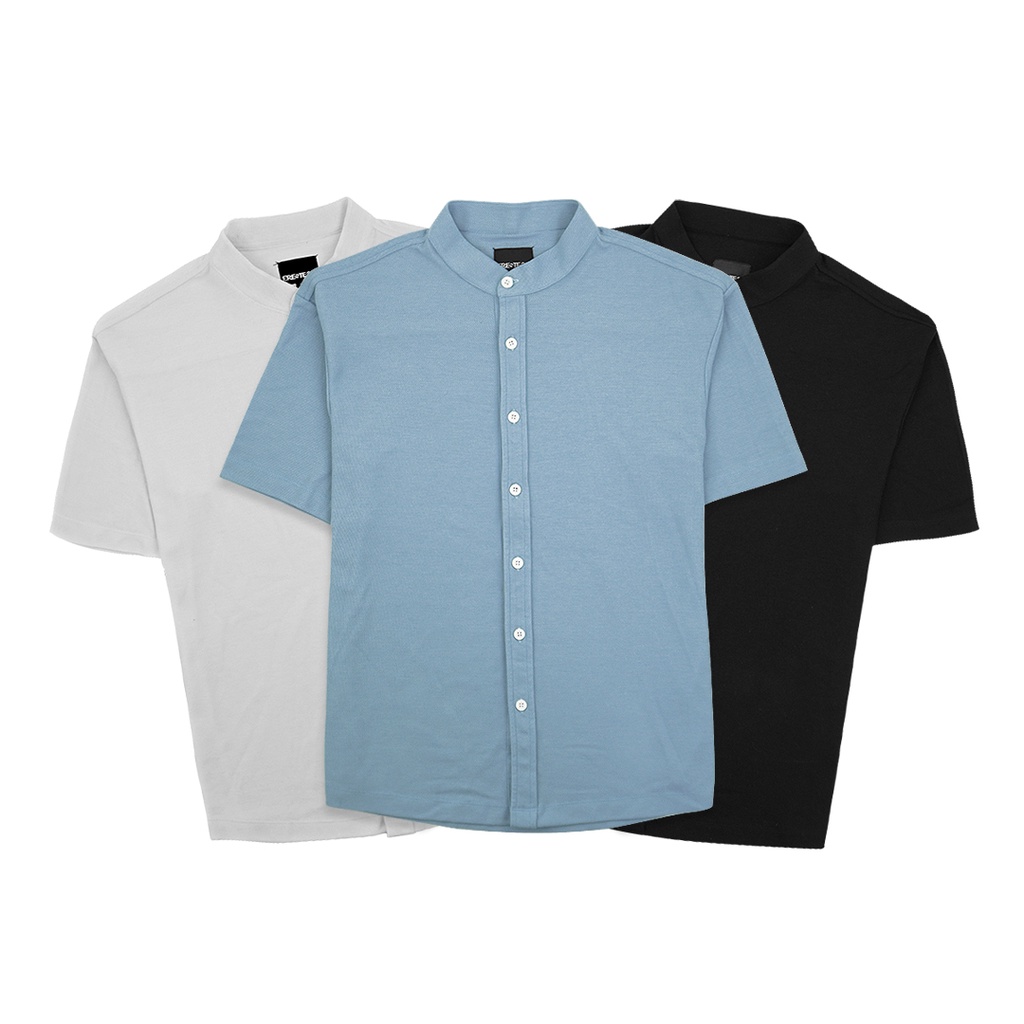 Kemeja Pria Kasual Polos Original Distro Jevelin Lengan Pendek