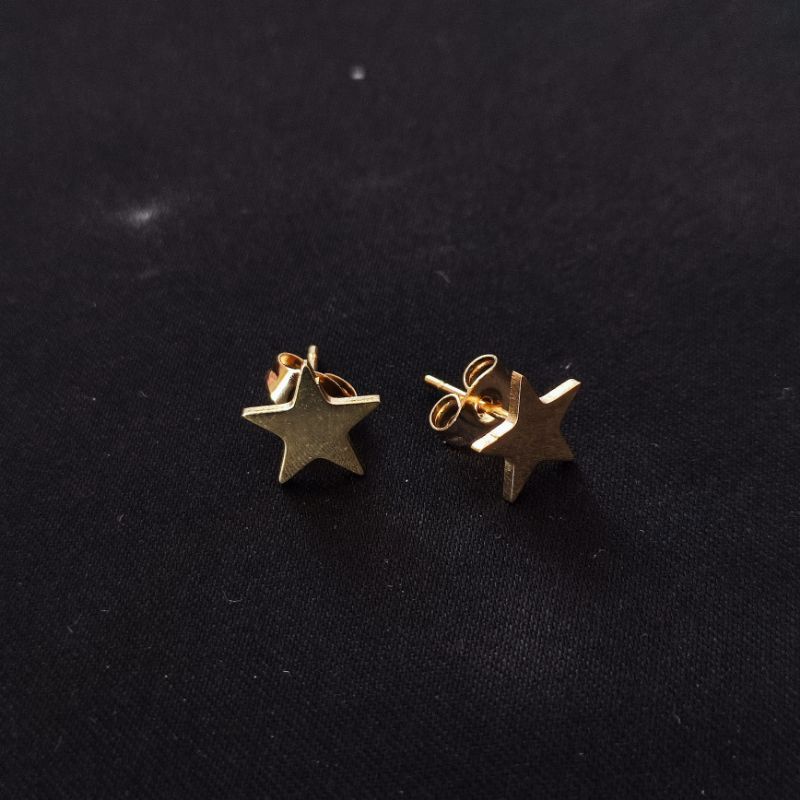 Anting Tusuk Titanium Emas Wanita Antikarat