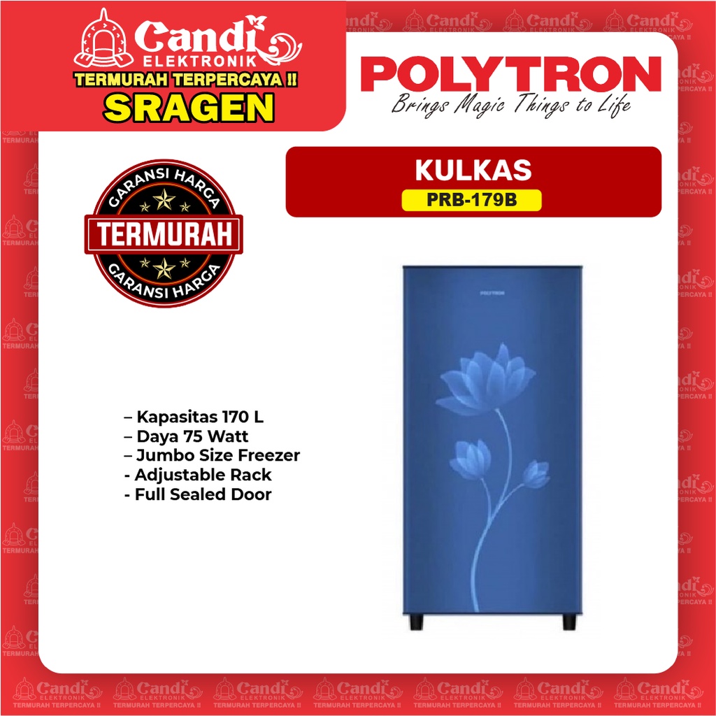 POLYTRON Kulkas 1 Pintu PRB-179B