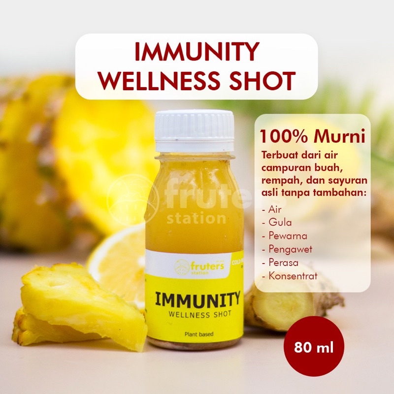 

Cold Pressed Juice 100% Murni Jus Sehat Jus Langsing Jus Detox 80ml WS IMMUNITY Fruters Station