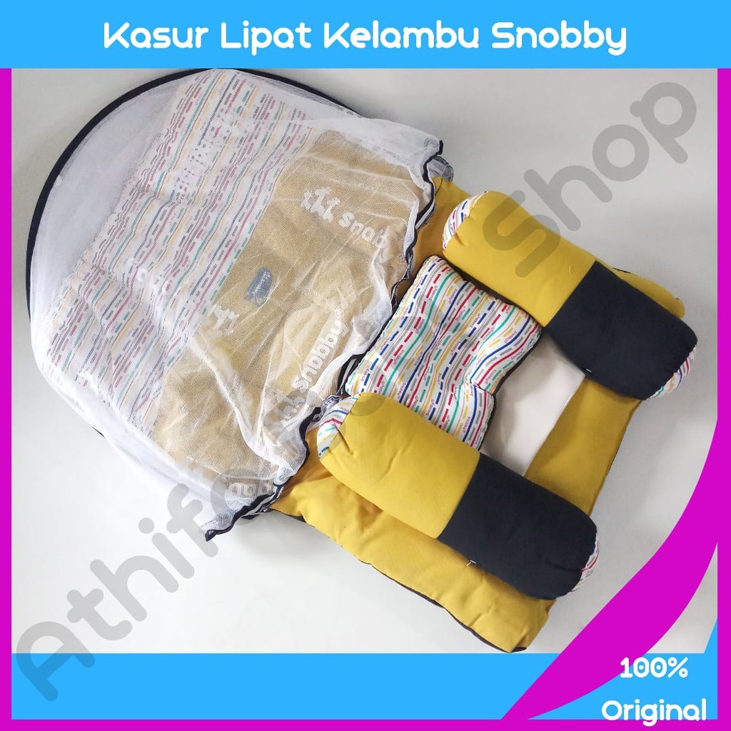 Tempat Tidur Bayi Baru lahir Kasur Lipat Kelambu set bantal Snobby Line Series TPK-1692 Perlengkapan