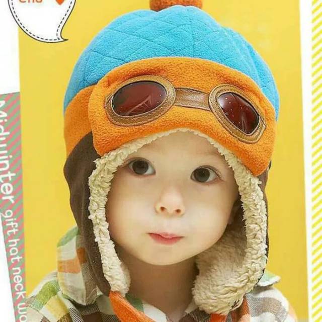 Pilot hat topi korea anak / Topi pororo