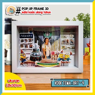 Pop Up Scrap Frame 3D Unik Kado Ulang Tahun | Hadiah Ultah