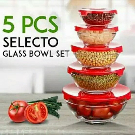 MANGKOK 5 SUSUN GLASS BOWL SET HC