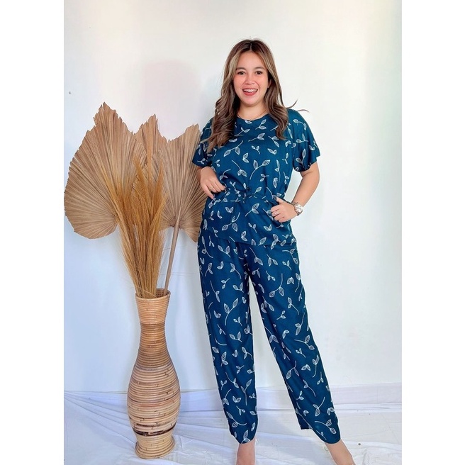 Daster Babydoll Panjang Bali-BD - LEAF GREEN