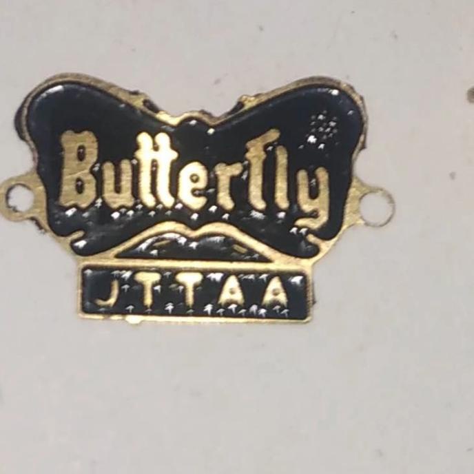 

+%+%+%] Logo logam kupu hitam old tag Butterfly