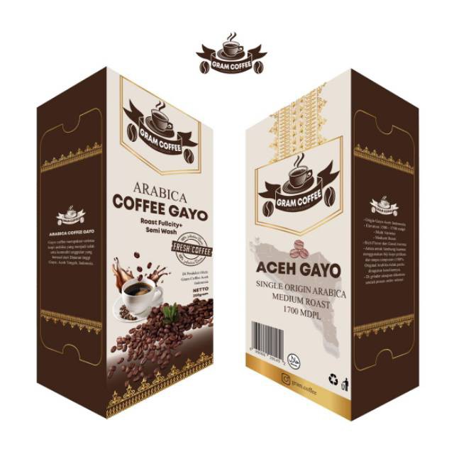 

Gram Coffee Green Bean Arabica 250 gram (Bubuk) Kopi Aceh Gayo